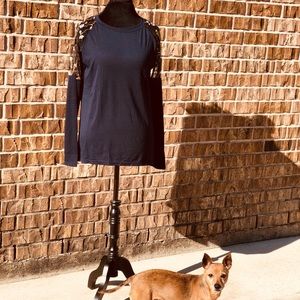 💫SEXY NAVY SHEER BACK BLOUSE 💫NWT 🍋🔥FITS S/M🔥